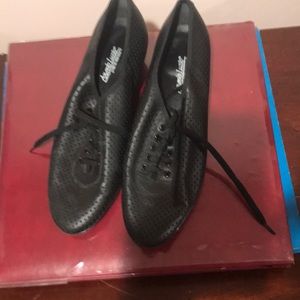 Angelo Luzio 8.5 dancing shoes suede sole Laceup block